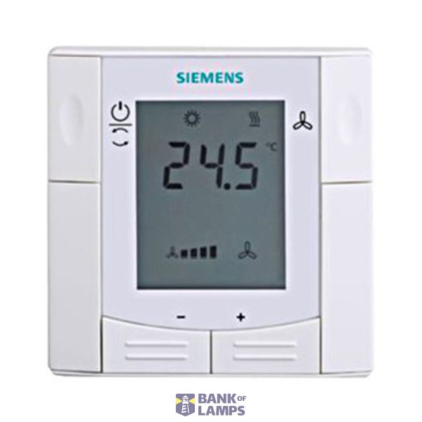 Thermostat, round flush mounting with fan coil image 1