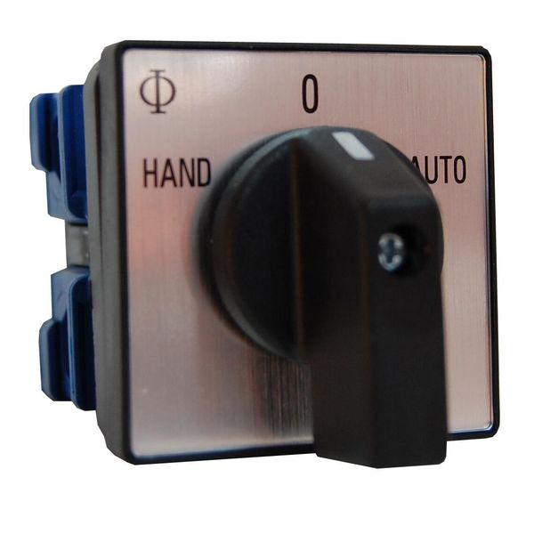 Switch front central mounting 20A 3-pole hand-auto image 1