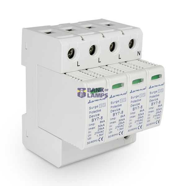 Surge arrester B+C 4P (T1+T2 AC) 8kA BY7-8 image 1