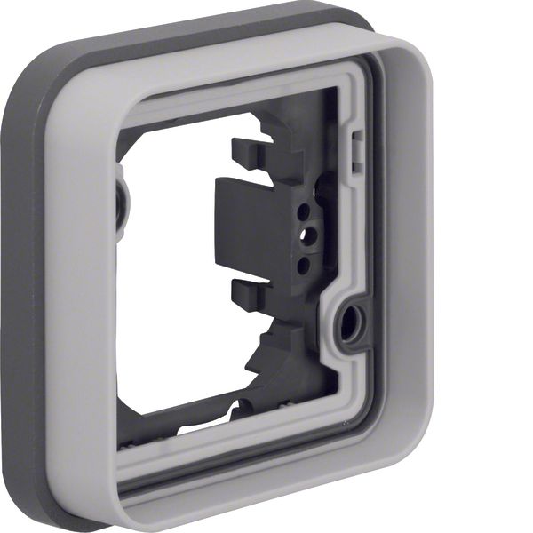 Frame 1gang for flush-mounted installation, with sealing, W.1, light g image 1