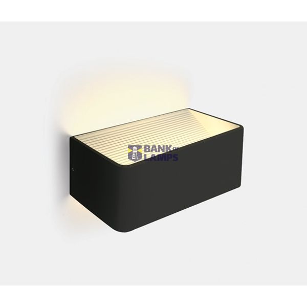 BLACK WALL LIGHT LED 6W WW IP20 230V image 1