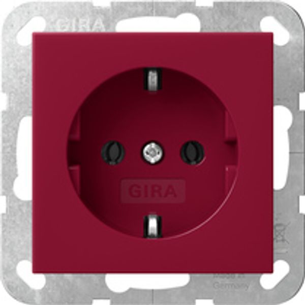 SCHUKO socket outlet 16 A 250 V~ with red cover image 1