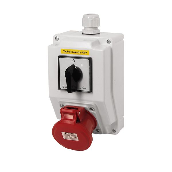 Combination SB001 1xsocket + switch IP44 image 2