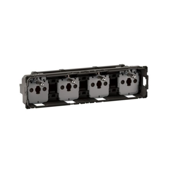 Compact 2P+T pre-wired standard Franco-Belgian quadruple socket image 1