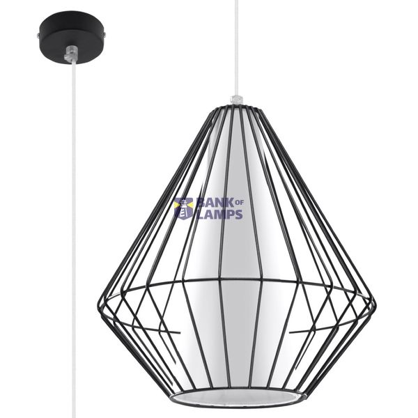DEMI BLACK HANGING LAMP E27 1X60W IP20 image 3