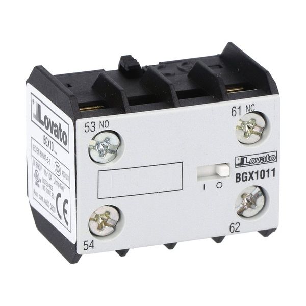 Auxiliary contact, screw terminals, for BG... series mini-contactors, 1NO+1NC image 1