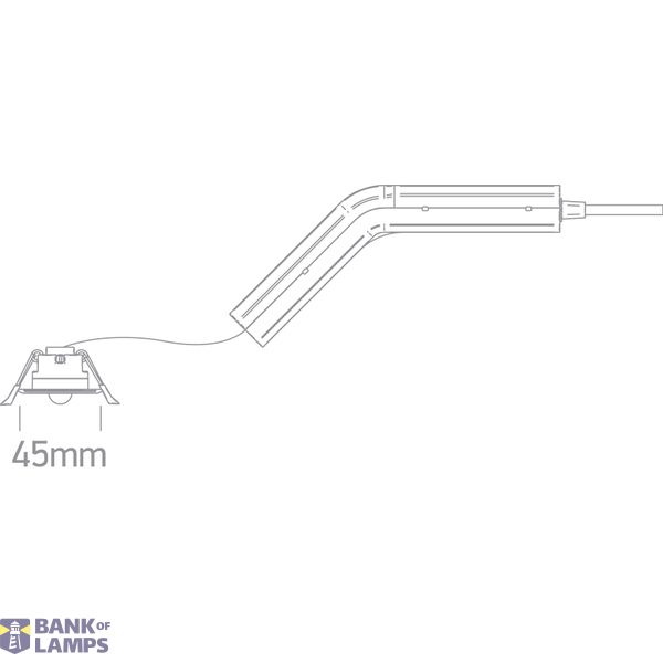 EMERGENCY RECESSED 3hrs 1,5W LED 230V SELF TEST image 2