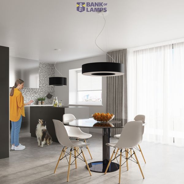 CHANDELIER SATURNO SLIM 70 BLACK E27 6X60W IP20 image 4