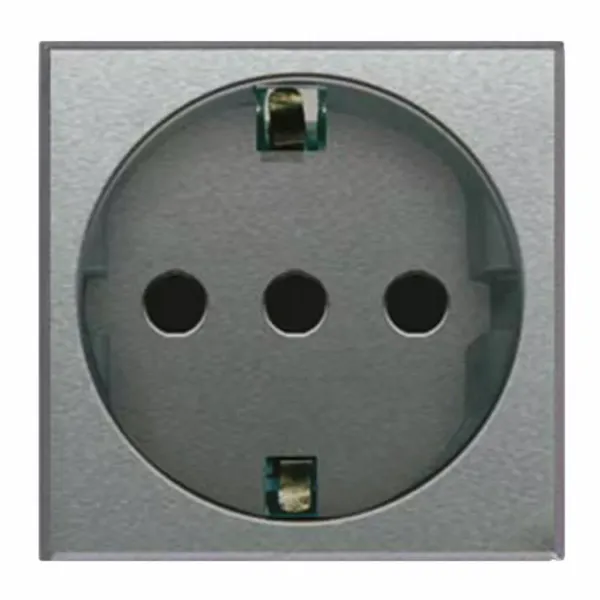 P30 2P+E 16A SCHUKO SOCKET ALLUM.2M image 1