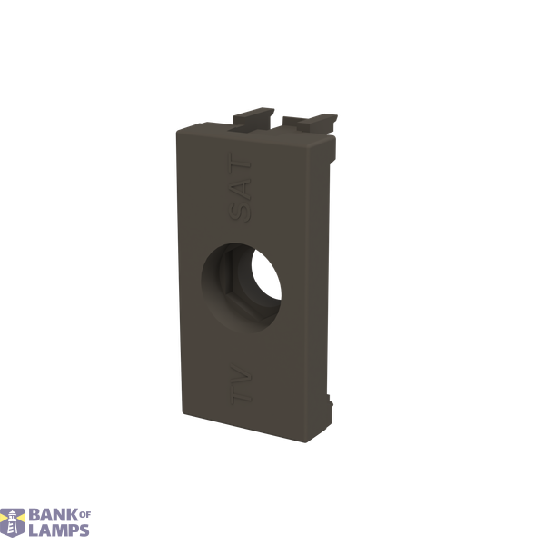 TV outlet cover plate - 1M - Anthracite image 2