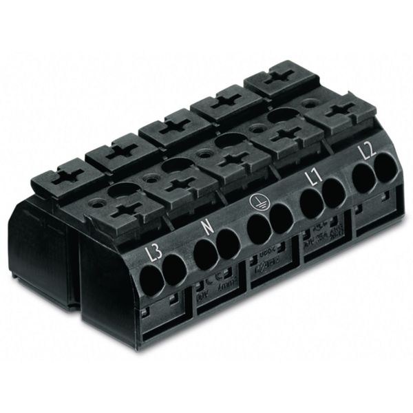 4-conductor chassis-mount terminal strip without ground contact L3-N-P image 1