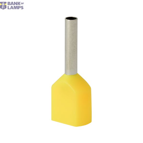 Double insulated sleeve terminal HI 2x0.5/8-zo yellow, Al/Cu image 1