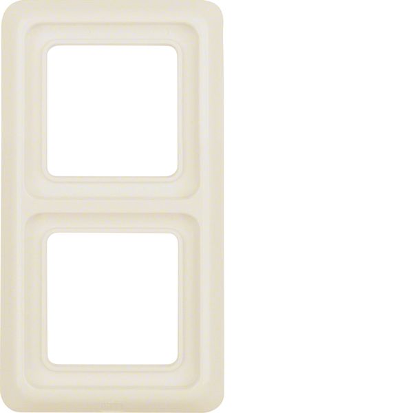 Frame 2gang, sealing, splash-proteced flush-mtd IP44, white glossy image 1