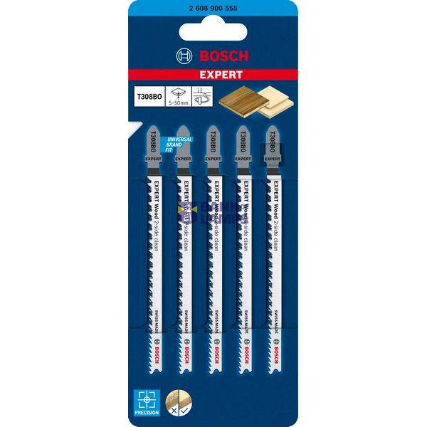 EXPERT ‘Wood 2-side clean’ T 308 BO Jigsaw Blade 5-pc 5 pcs. image 3
