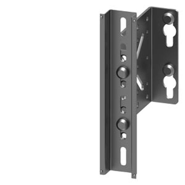SIVACON, mounting plate, 122 mm x 92 mm with DIN rail, zinc-plated image 1