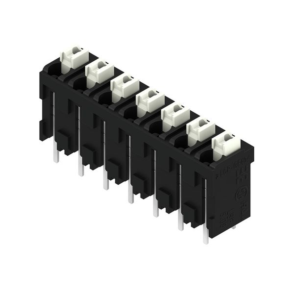 Printed circuit board terminals, 5.08 mm, Number of poles: 7, 180°, Solder pin length (l): 3.5 mm, black, PUSH IN with actuator, Clamping range, max. : 1.5 mm², Tube image 6