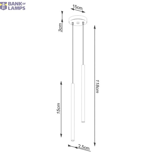 HANGING LAMP PASTELO 2 WHITE G9 2X8W IP20 image 10