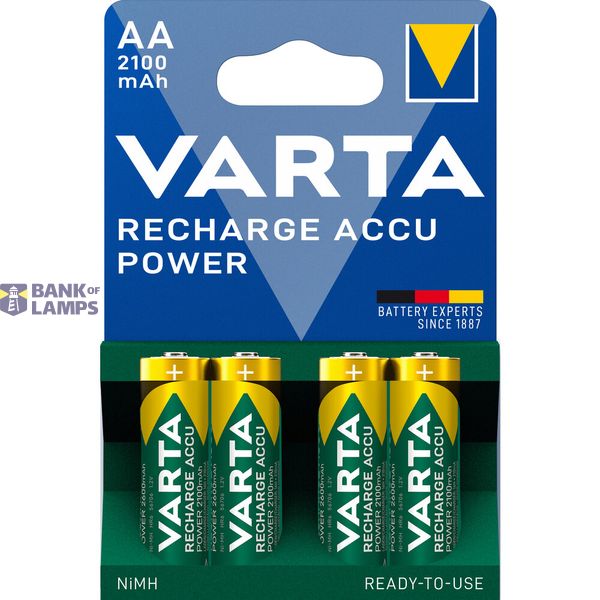 VARTA 56616 Ready2Use AA 2100mAh Value Pack BL4 image 1