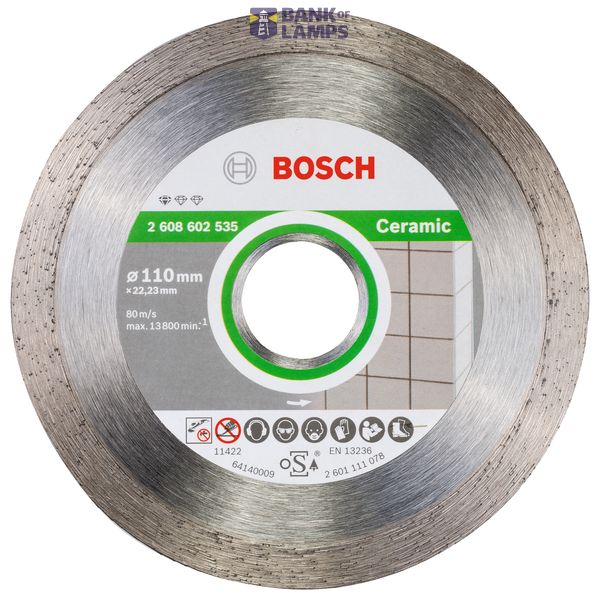 Standard for Ceramic diamond cutting disc 180 x 22,23 x 1,6 x 7 mm image 1