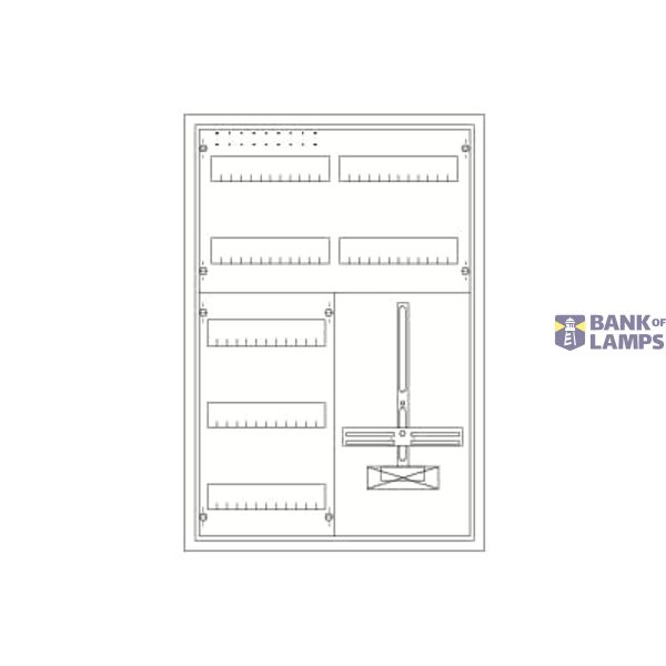 KS2015EX2 ComfortLine B Meter board, Surface mounted/partially recessed mounted, 120 SU, IP44, Field Width: 2, Rows: 5, 800 mm x 550 mm x 215 mm image 1
