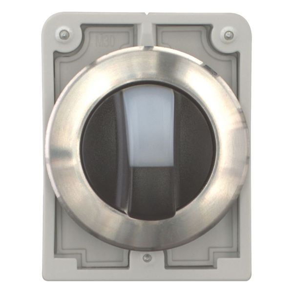 M30I-FWLK3-W Illuminated selector switch actuator, RMQ-Titan, with thumb-grip, momentary, 3 positions, White, Front ring stainless steel image 10