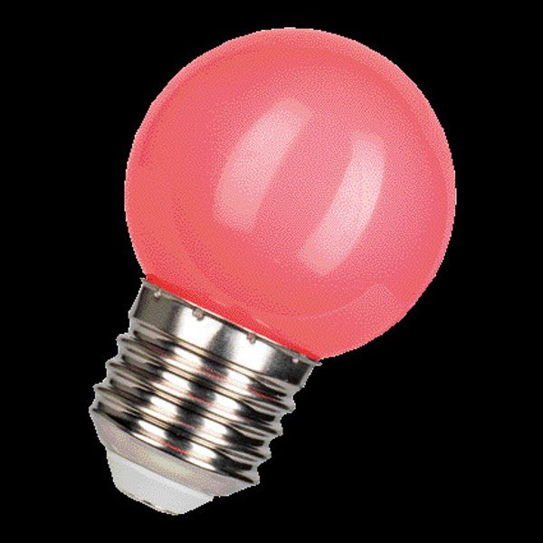 LED Ball G45 E27 240V 1W Pink image 2