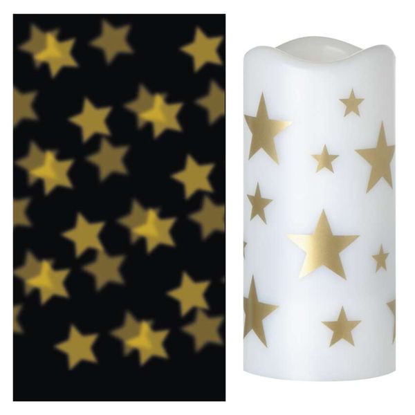 LED Projector Stars, 3x AAA / USB, Warm White IP20 image 1