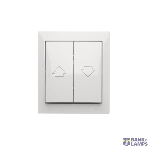 Splash-proof roller blind push button, white, 10AX image 1