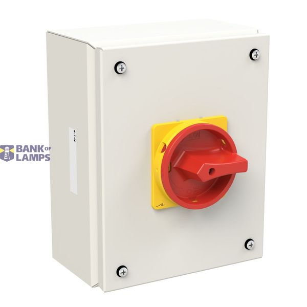P3 Main switch, 80 A,Surface mounting, 3 pole, Form SE, Red, Door coup image 6