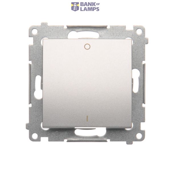 Two-pole switch, (module), 16AX, Screw, Silver matt, metalic image 1