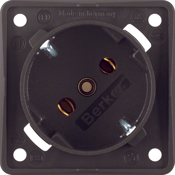 SCHUKO socket outlet 45°, with screw terminals, Int. module inserts, b image 2