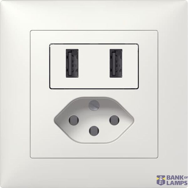 WS18.TYB.0103 ABB UP Sid. Kleinkombi USB/T13 °B° ws Bus White - Sidus image 1