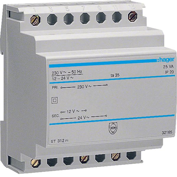 Safety transformer 25VA 230V/12-24V image 1