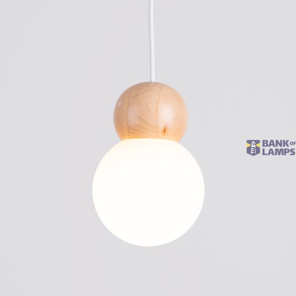 Pendant lamp PEKKA 1 white/natural wood image 5