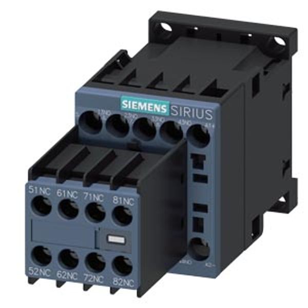 Contactor relay, 4 NO+4 NC, 125 V DC, S00, screw terminal image 1