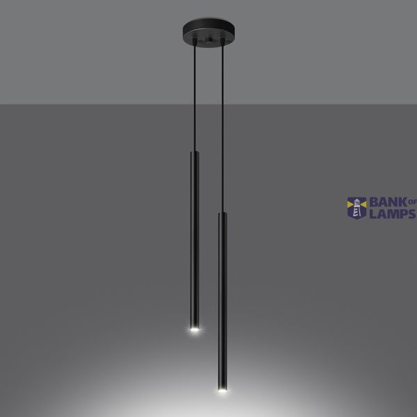 HANGING LAMP PASTELO 2 BLACK G9 2X8W IP20 image 8