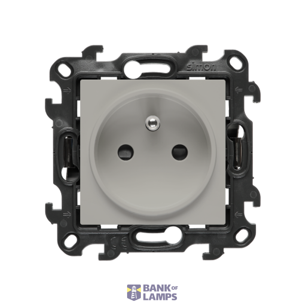 SOON ON SALE, Socket outlet with earthing and shutters, Push In system, (module), Simon 24, IP20, 16A, cashmere image 1