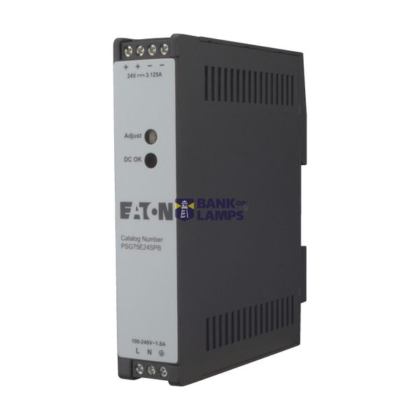 Power supply unit, Single-phase, 90 - 264 V AC / 24 V DC, 3.125 A, 75  image 2