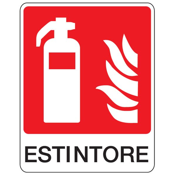 Fire sign - Al - Dimensions: 120x150 mm image 1