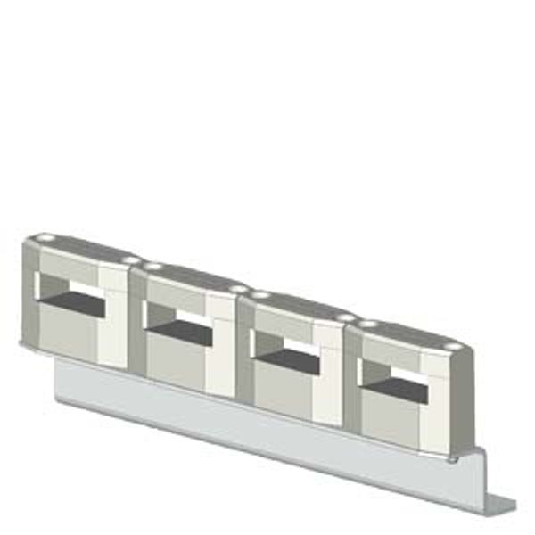 Stab Universal Busbar holder 4-pole planar, horizontal H=200 mm 15/20/30x 5 mm image 1