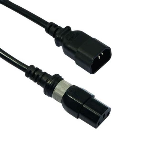 Set of 10 power cords C14-C13 1.5m black serverside locking image 1