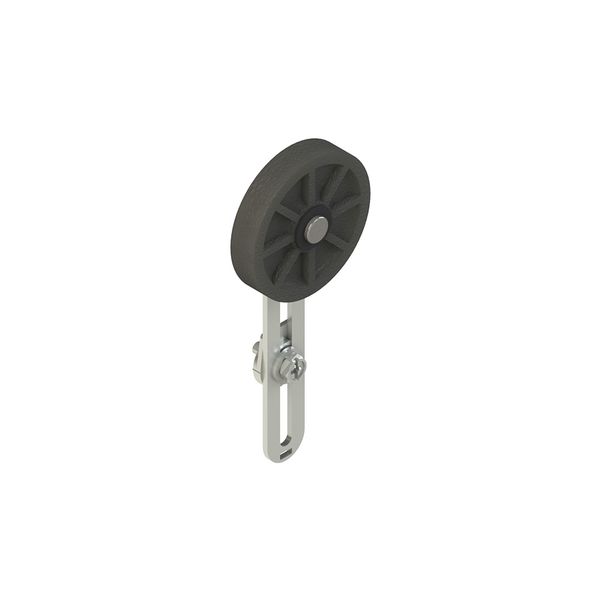 Adjustable lever with rubber roller, 50 mm diameter image 1