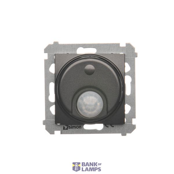 Switch with motion sensor and relay for commercial buildings, anthracite, metalic image 1