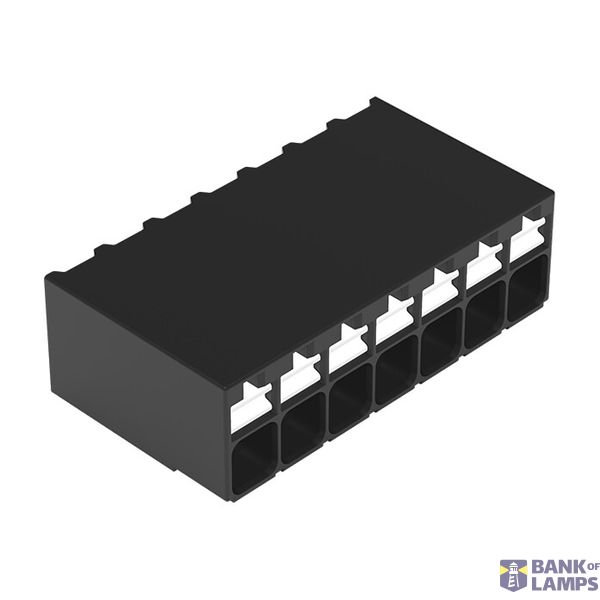 SMD PCB terminal block push-button 1.5 mm² black image 1