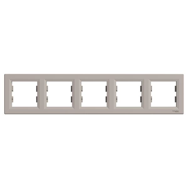 Asfora-horizontal 5-gang frame-bronze image 1