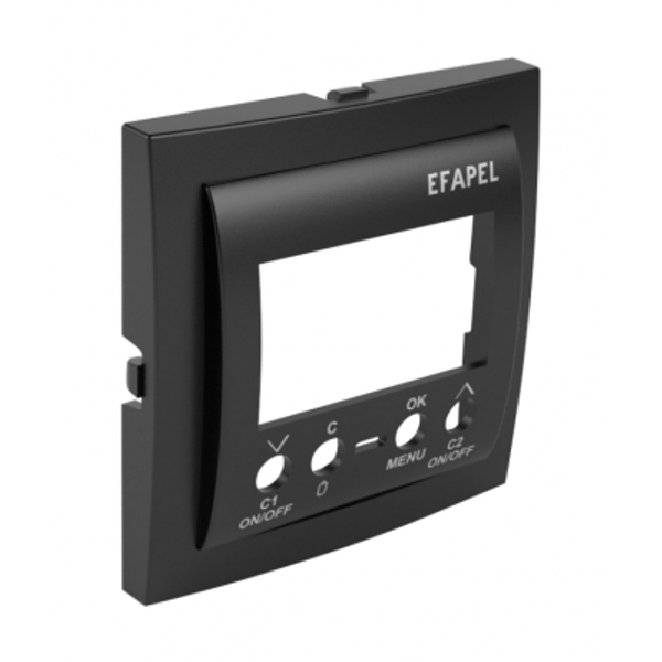 COV PLATE F/TWO CIRC DIG TIME SWITCH MATTE BK image 1