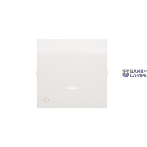 Single button with light indicator box for switches and push buttons, antibacterial white image 1
