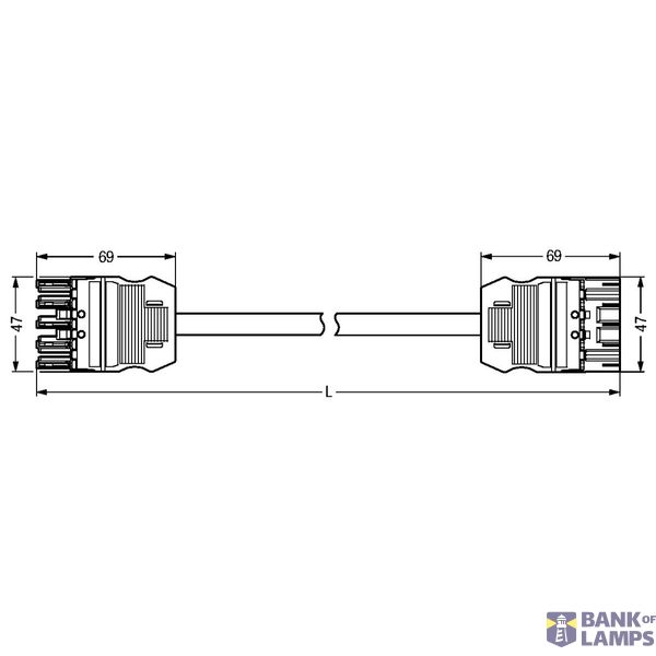 pre-assembled connecting cable Cca Socket/open-ended pink image 4