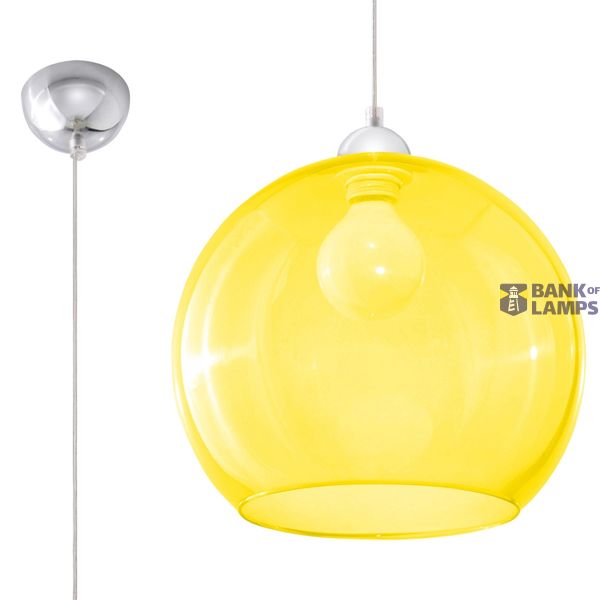 HANGING LAMP BALL YELLOW E27 1X60W IP20 image 2
