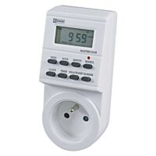 EMOS TS-EF1 Digital weekly switch with socket 16A 230V AC IP20 image 1